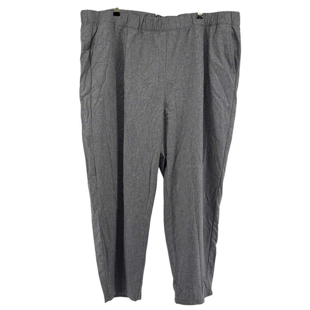Eileen Fisher Tapered Ankle Pant 3X Moon Grey 100% Wool Plus Size NEW Casual